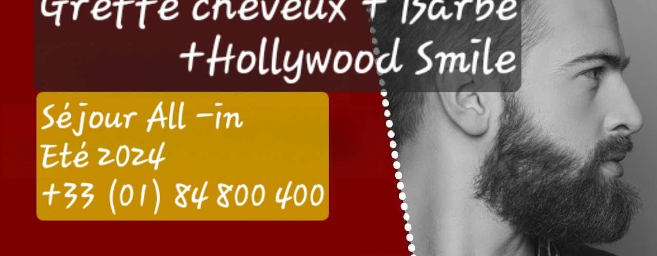 greffe cheveux barbe hollywood smile